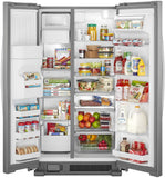 Whirlpool - 21.4 Cu. Ft. Side-by-Side Refrigerator Fingerprint Resistant - Fingerprint Resistant Stainless Steel - PCW ELECTRONICS & PARTS - ONLINE 